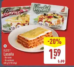 ALDI FLETE Lasaña oferta