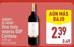 ALDI SEÑORÍO DE GAYANⓇ Vino tinto reserva DOP Cariñena oferta