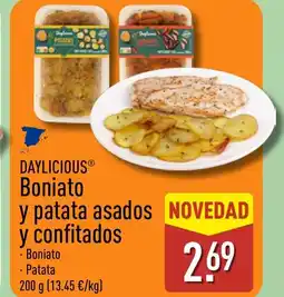 ALDI DAYLICIOUS Boniato y patata asados NOVEDAD y confitados oferta
