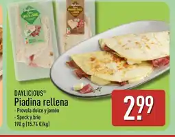 ALDI DAYLICIOU Piadina rellena oferta