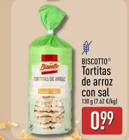 ALDI BISCOTTO Tortitas de arroz con sal oferta