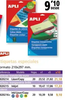 Folder APLI Etiquetas especiales oferta