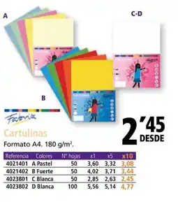 Folder Cartulinas oferta