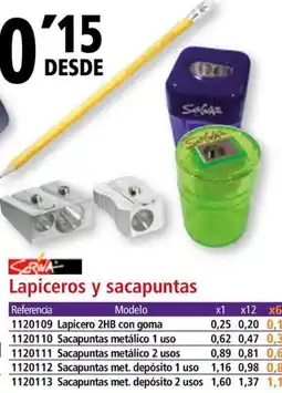 Folder Lapiceros y sacapuntas oferta