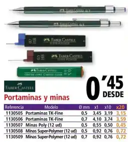 Folder FABER CASTELL Portaminas y minas oferta