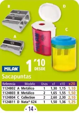 Folder MILAN Sacapuntas oferta