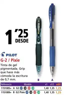 Folder PILOT G-2 / Pixie Tinta de gel pigmentada oferta