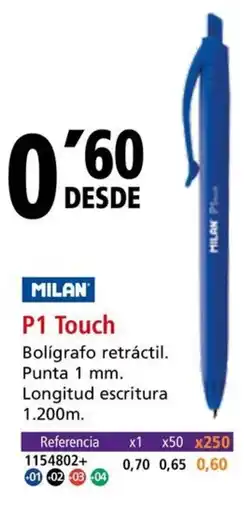 Folder MILAN P1 Touch oferta