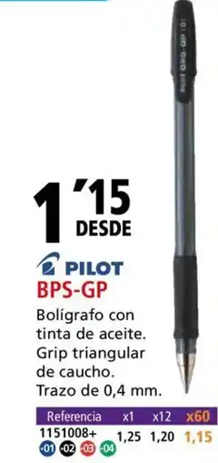 Folder PILOT BPS-GP Bolígrafo con tinta de aceite oferta
