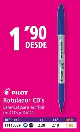 Folder PILOT Rotulador CD's oferta