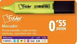 Folder Marcador oferta