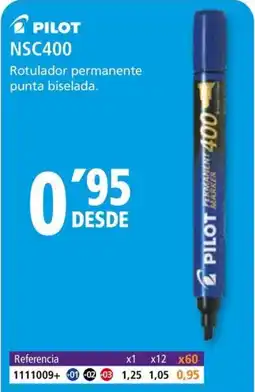 Folder PILOT NSC400 Rotulador permanente punta biselada oferta