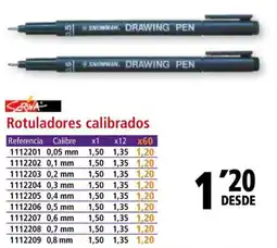 Folder Rotuladores calibrados oferta