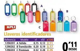 Folder APLI Llaveros identificadores oferta