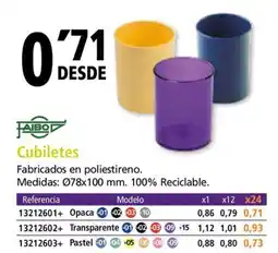 Folder FAIBO Cubiletes oferta