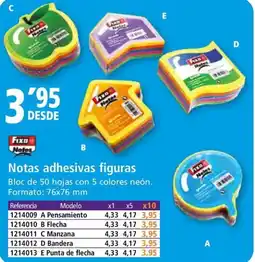 Folder Notas adhesivas figuras oferta