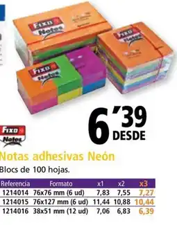 Folder Notas adhesivas Neón oferta