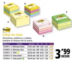 Folder Cubos de notas oferta