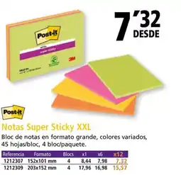 Folder Notas Super Sticky XXL oferta