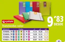 Folder GRAFOPLAS Translúcidas color oferta