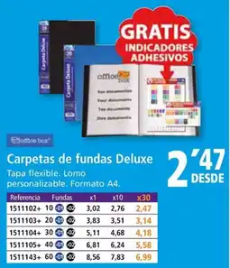 Folder Carpetas de fundas Deluxe oferta