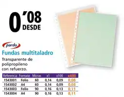Folder PARDO Fundas multitaladro oferta