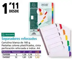 Folder EXACOMPTA Separadores reforzados oferta