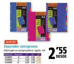 Folder SENFORT Separador extragrueso oferta