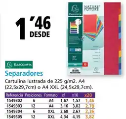 Folder EXACOMPTA Separadores oferta