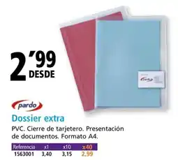 Folder PARDO Dossier extra oferta