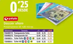 Folder GRAFOPLAS Dossier uñero oferta