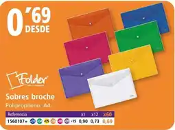 Folder Sobres broche oferta