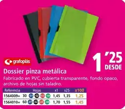 Folder GRAFOPLAS Dossier pinza metálica oferta