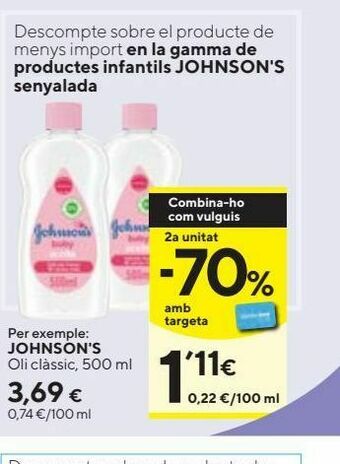 Caprabo Aceite johnson's oferta
