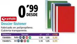 Folder GRAFOPLAS Dossier fástener oferta