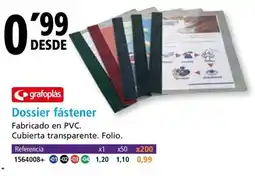 Folder GRAFOPLAS Dossier fástener oferta