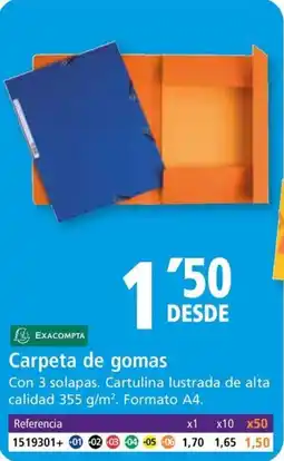 Folder EXACOMPTA Carpeta de gomas oferta