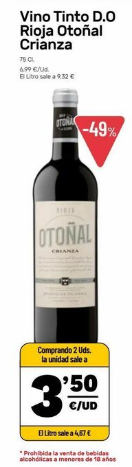 AhorraMas Vino tinto oferta