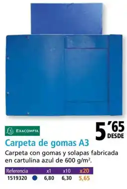Folder EXACOMPTA Carpeta de gomas A3 oferta