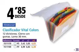 Folder Clasificador Vital Colors oferta