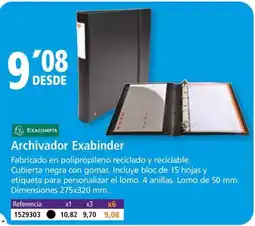 Folder EXACOMPTA Archivador Exabinder oferta