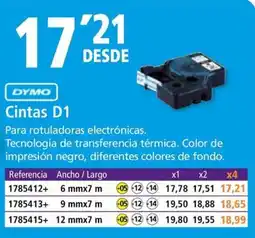 Folder DYMO Cintas D1 oferta