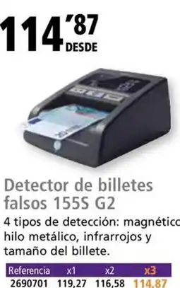 Folder Detector de billetes falsos 155S G2 oferta