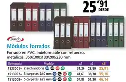 Folder PARDO Módulos forrados oferta