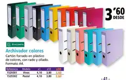 Folder EXACOMPTA Archivador colores oferta