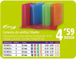 Folder PARDO Carpeta de anillas Studio oferta