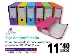 Folder Caja de transferencia oferta