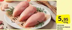Supermercados MAS Pechuga de pollo fresco entera oferta