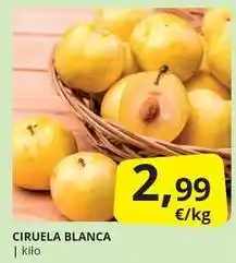 Supermercados MAS Ciruela blanca oferta