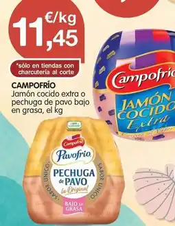 CashDiplo Campofrío - jamón cocido extra o pechuga de pavo bajo en grasa oferta